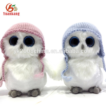 Personnalisé En Peluche En Gros Mignon Mini Rose Grand Yeux Noir Owl En Peluche Peluche